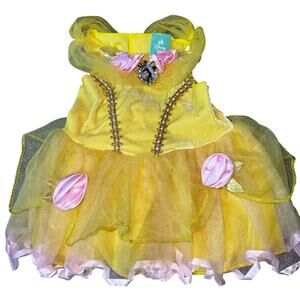Disney Baby Princess Belle infant yellow gown dress and headband costume 6-12mon